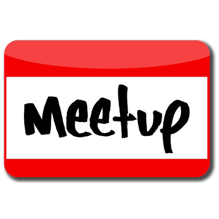 A name badge with the word Meetup written on it